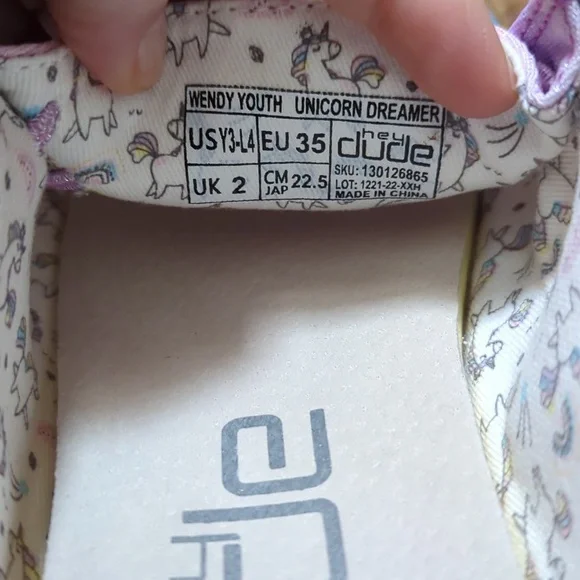 Hey Dude Wendy Youth Unicorn Dreamer - Picture 6 of 8